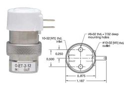 24V, Oxygen Clean, 2/2-Wege Elektromagnetventil, normal geschlossen, Inline-Montage, Kabelfahnen, M5