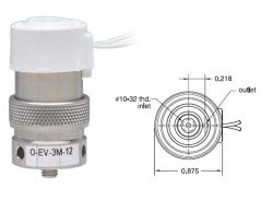 24V, Oxygen Clean, 3/2-Wege Elektromagnetventil, normal geschlossen, Block-Montage, Leitungslitzen, M5