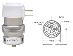 12V, Oxygen Clean, 3/2-Wege Elektromagnetventil, normal geschlossen, Block-Montage, Kabelfahnen, M5