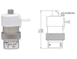 12V, Oxygen Clean, 3/2-Wege Elektromagnetventil, alle Anschlüsse nutzbar, Niederdruck / hoher Luftdurchsatz, Inline/Block-Montage, Leitungslitzen, M5