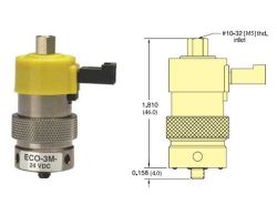 12V, 3/2-Wege Elektromagnetventil, alle Anschlüsse nutzbar, Block-Montage, Steckverbindung, M5