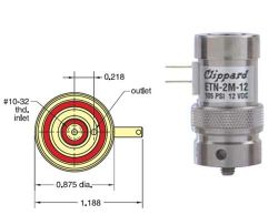 24V, 2/2-Wege Elektromagnetventil, normal geöffnet, Block-Montage, Kabelfahnen, Diode