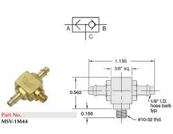 Wechselventil #10-32, MSV-1M44