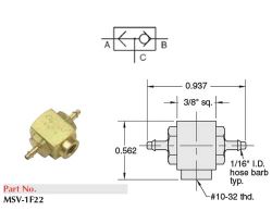 Wechselventil #10-32, MSV-1F22