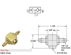 Wechselventil #10-32, MSV-1F44