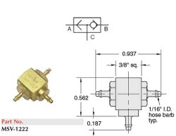 Wechselventil #10-32, MSV-1222