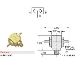 Wechselventil #10-32, MSV-1M22