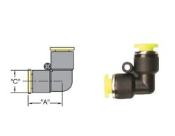 PQ-EU06M, 90°-Winkelsteckverbinder, 6mm auf 6mm