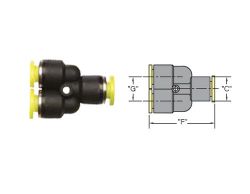 PQ-YU08, Y-Steckverbinder, 1/4\