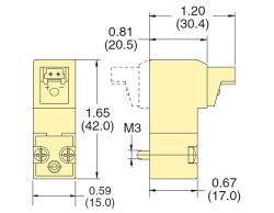 24VDC, 2/2-Wegeventil mit hohem Durchfluss, 90°-Steckanschluss mit LED, 3.0mm, 4.0Watt, 15mm, normal geschlossen