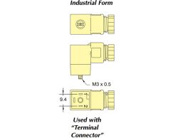 Kupplungsdose, Industrieform, ohne Kabel, mit LED, 6-24V