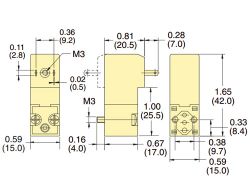 12VDC, 3/2-Wegeventil, Steckanschluss, 1.6mm, 2.5Watt, 15mm, normal geschlossen