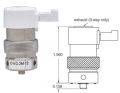 24V, Oxygen Clean, 2/2-Wege Elektromagnetventil, normal geschlossen, Block-Montage, Steckverbindung