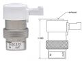 24V, Oxygen Clean, 2/2-Wege Elektromagnetventil, normal geschlossen, Niederdruck / hoher Luftdurchsatz, Inline-Montage, Steckverbindung