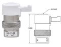 24V, Oxygen Clean, 3/2-Wege Elektromagnetventil, normal geschlossen, Inline-Montage, Steckverbindung