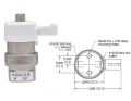 12V, Oxygen Clean, 3/2-Wege Elektromagnetventil, alle Anschlüsse nutzbar, Inline/Block-Montage, Steckverbindung