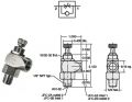 JFC-2A, #10-32, einstellbares Abluft-Drosselrückschlagventil, Ausgang 1/8\