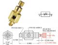 15° - Nadelventil, #10-32 Anschluss, Einstellung über Rändelschraube