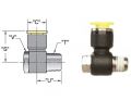 PQ-UE08M2, Universal-Winkelverschraubung einseitig mit Sechskant und R1/4-Gewinde, 8mm Steckanschluss