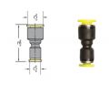 PQ-RU06M04M, grader Steckverbinder, Reduzierung von 6mm auf 4mm