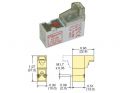 12V, 3/2-Wegeventil, normal geschlossen, mit 90°-Steckanschluss, für 10mm Verteilerplatte